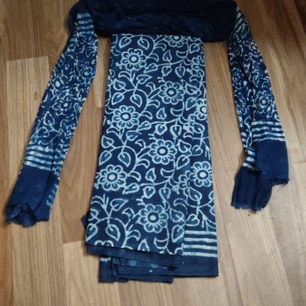 Cotton Suit Chiffon Dupatta